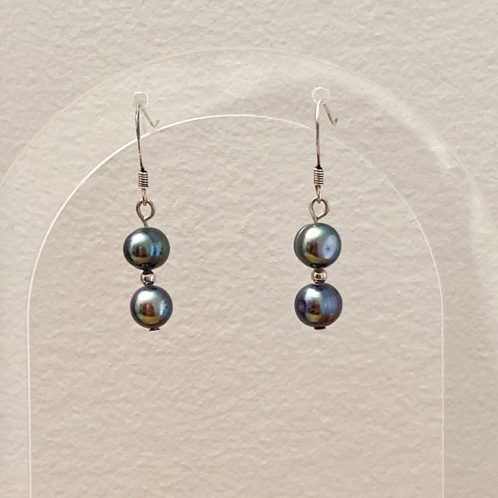 Freshwater Pearl & Silver Earrings
